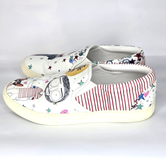 🎈Host Pick🎈Anna Sui and Marc Jacobs Collab White Slip-On Shoes Size 40 - Picture 6 of 11